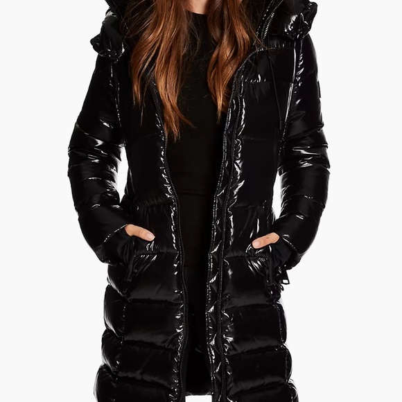 SAM. Black Puffer Coat - Picture 6 of 8